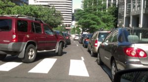 New traffic pattern on Wilson Blvd in Rosslyn