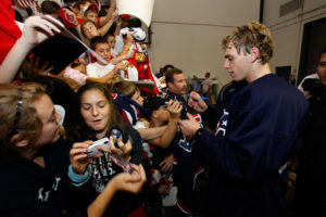 USA Hockey player Patrick Kane signs autographs (via USA Hockey)